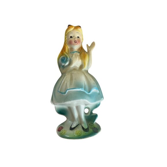 Vintage 1960's Disney Alice In Wonderland Ceramic Figurine Made In Japan - Picture 1 of 8